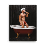 Cocky in the Shower – Erotic Gay Art – Canvas Print