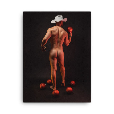 Cocky Cowboy and Big Red, Juicy Balls – Canvas Print