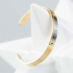 VAXD Gold and Steel Open Cuff Bangle